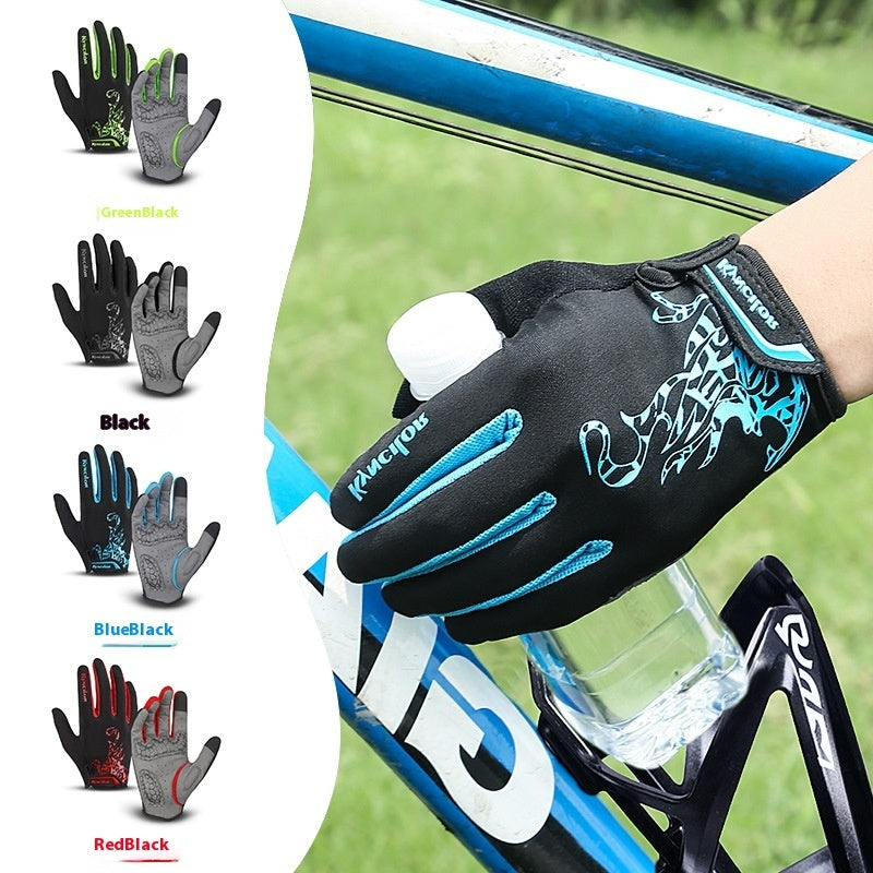 Outdoor Mountain Bike Long Finger Breathable Gloves