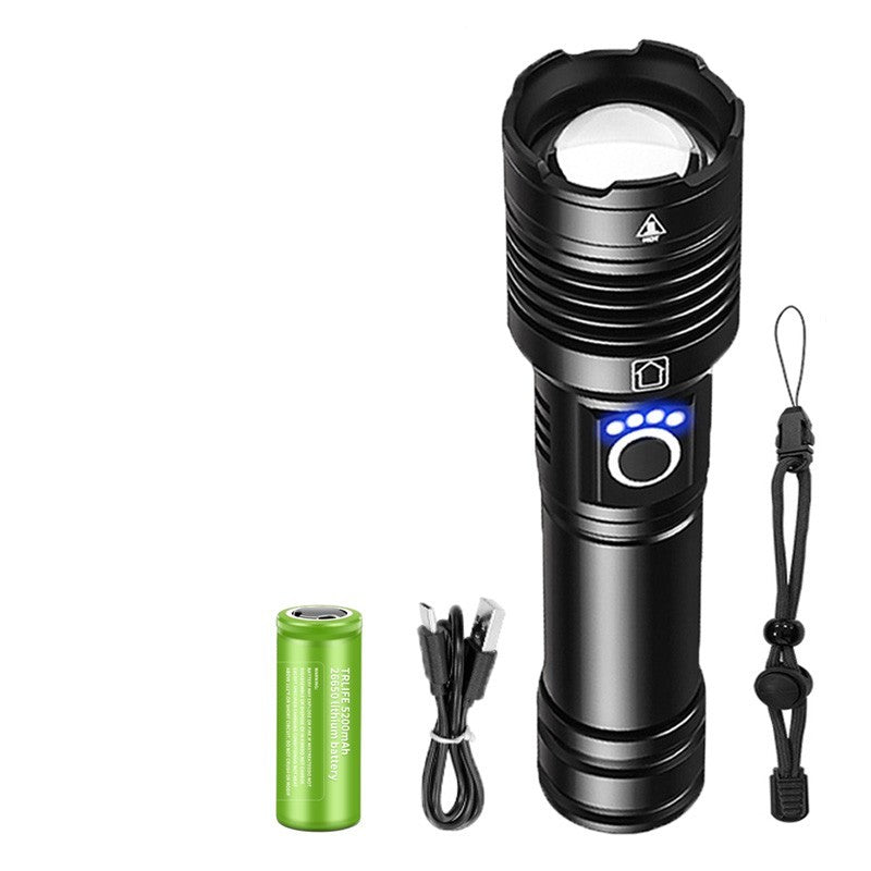 Aluminum Alloy Power Display Telescopic Flashlight