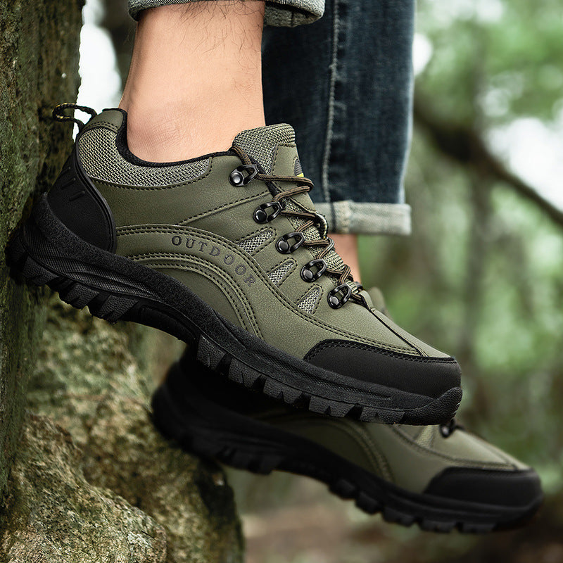 Outdoor Sports Leather Low-top Hiking Shoes