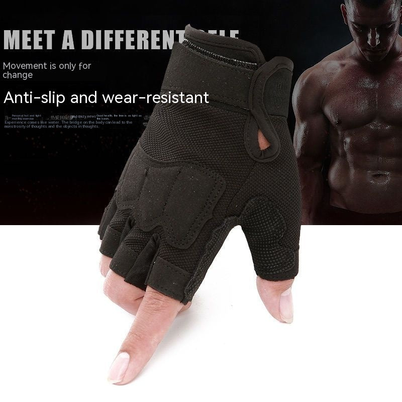 Men's Camouflage Short Finger Outdoor Gloves