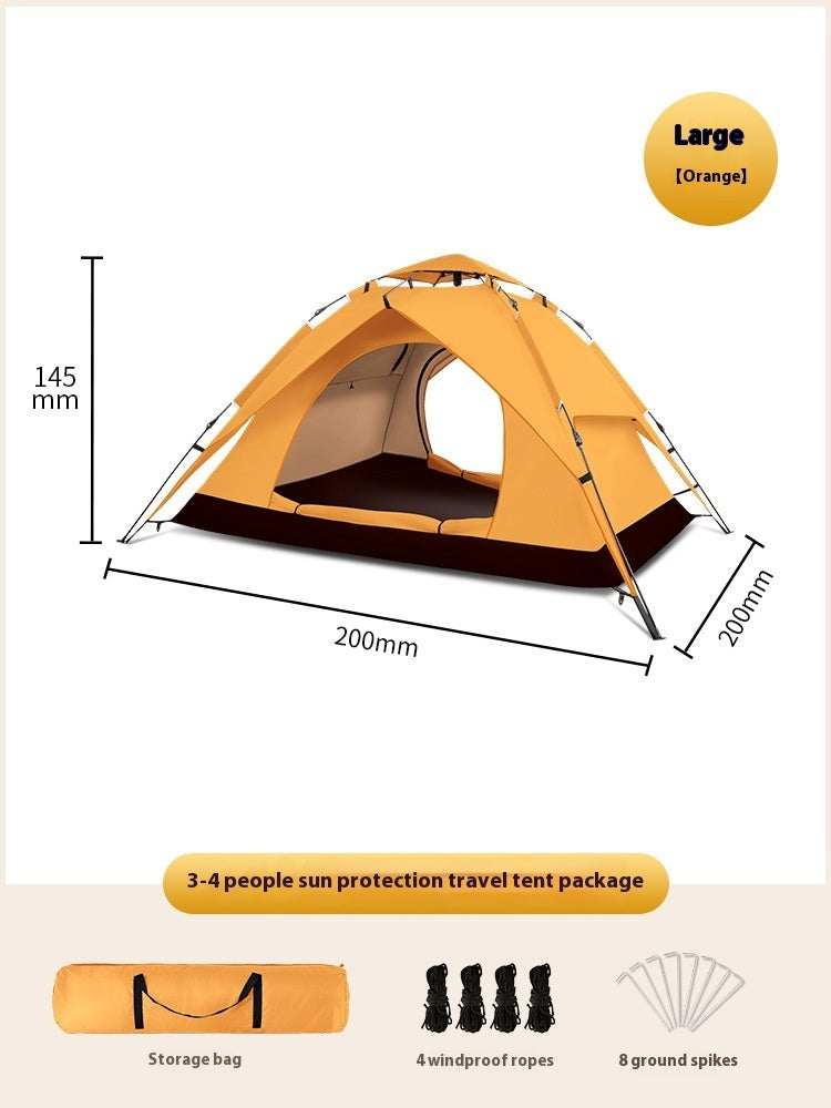 3-4 People Oxford Cloth Camping Tent