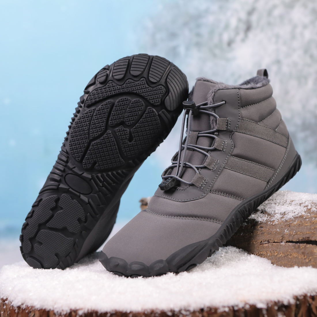 Non-slip Snow Boots Waterproof Fleece-lined