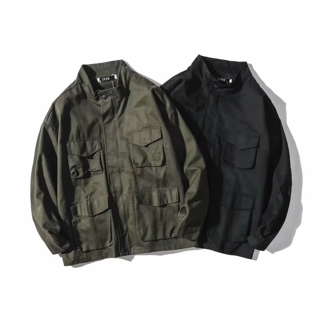 Multi-pocket Workwear Hong Kong Style Casual Jacket