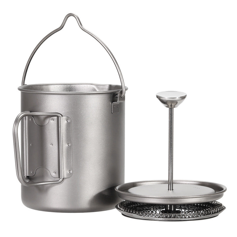 Outdoor Pure Titanium Teapot Hand-brewed Coffee Pot