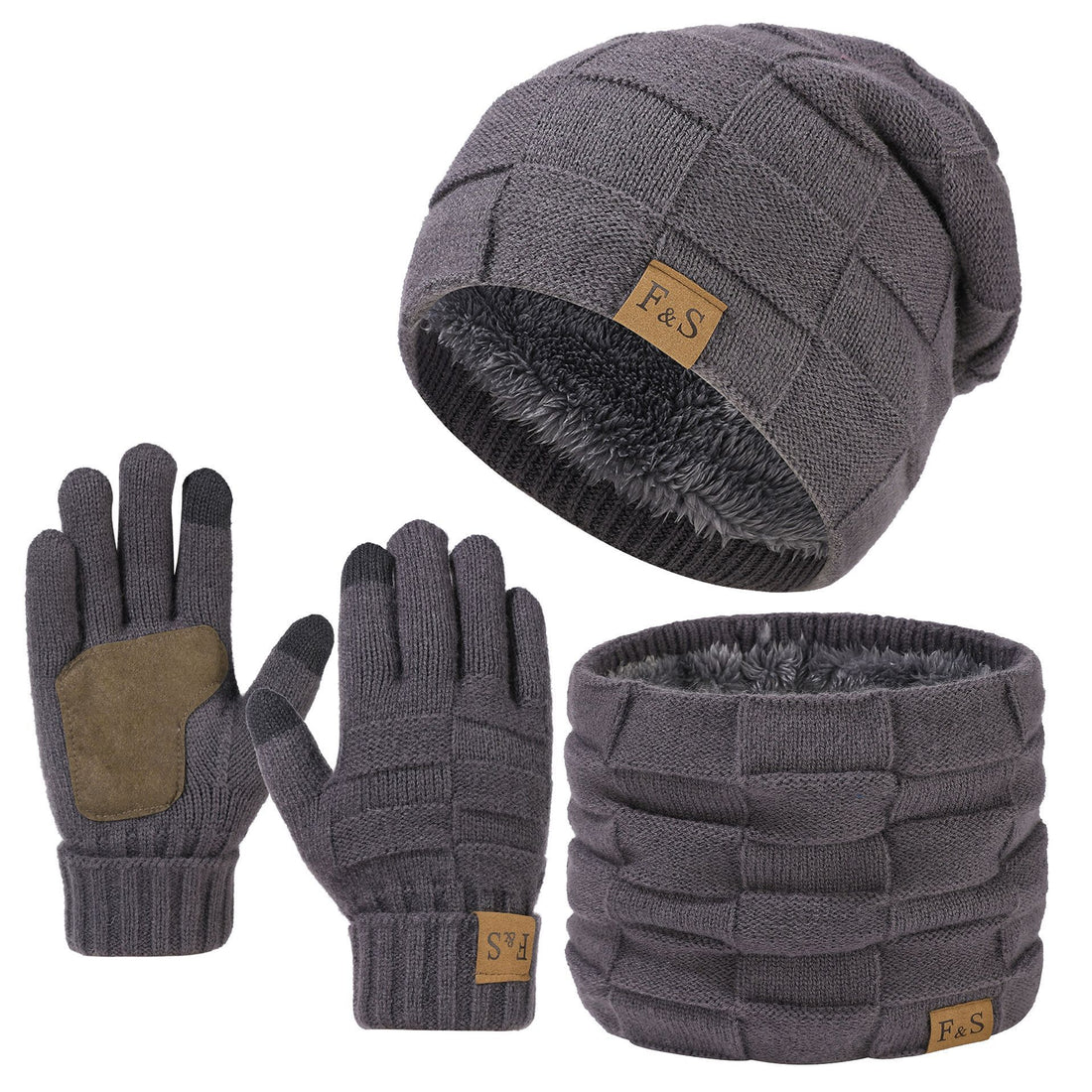 Three-piece Hat Scarf Gloves