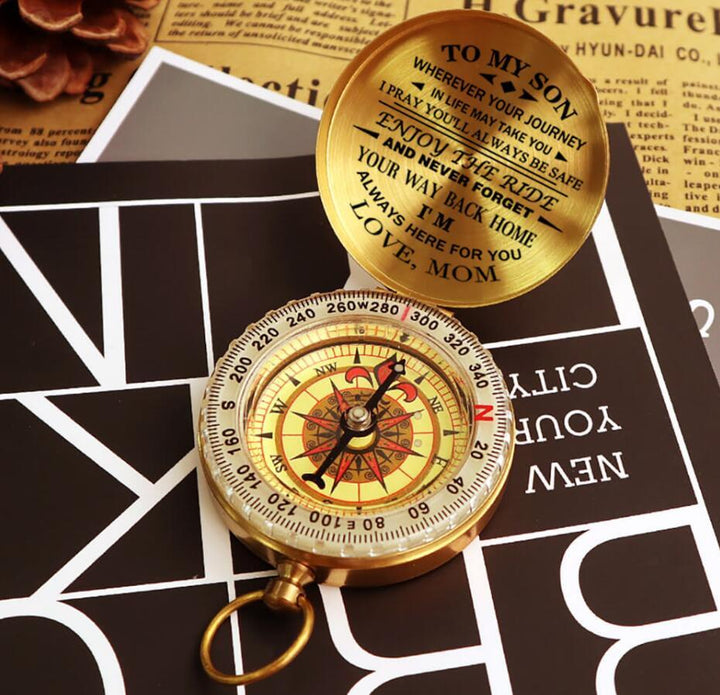 Outdoor Pocket Watch Copper Compass