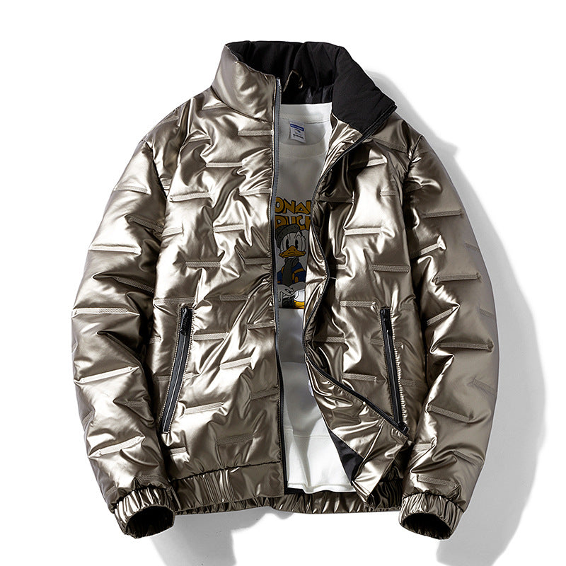 Plus-size Warm Winter Wear Shiny Thick Cotton Coat