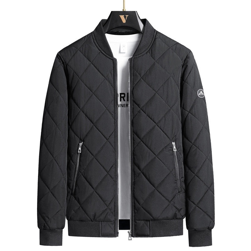 Casual Men's Fleece-lined Thickening Stand Collar