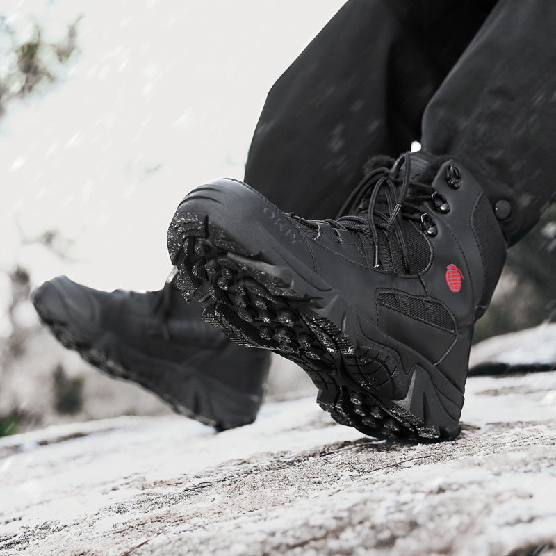 Fleece-lined Warm Snow Outdoor Climbing Boots