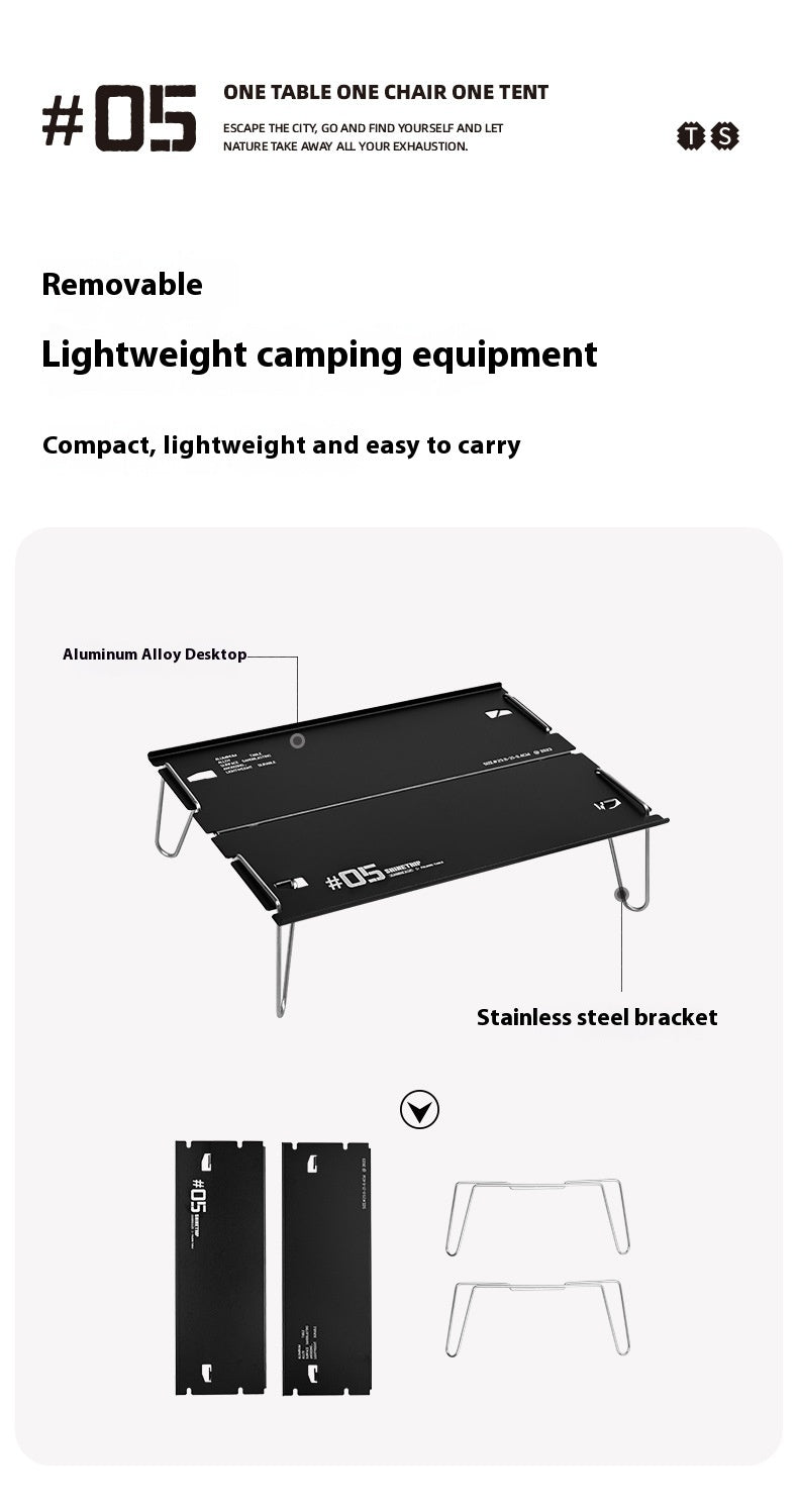 Outdoor Camping Aluminum Alloy Folding Table