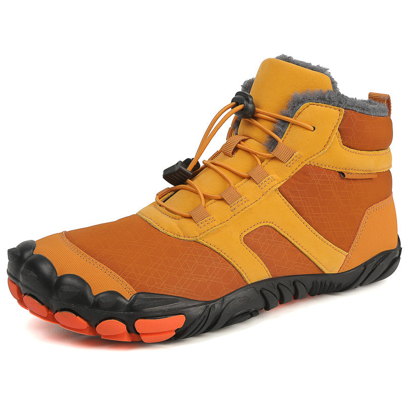 Fleece-lined Water-repellent Five-finger Snow Boots