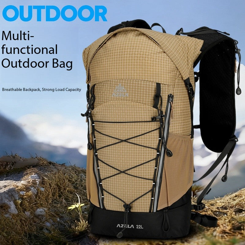 Lightweight Grid Pattern Trekking Daypack