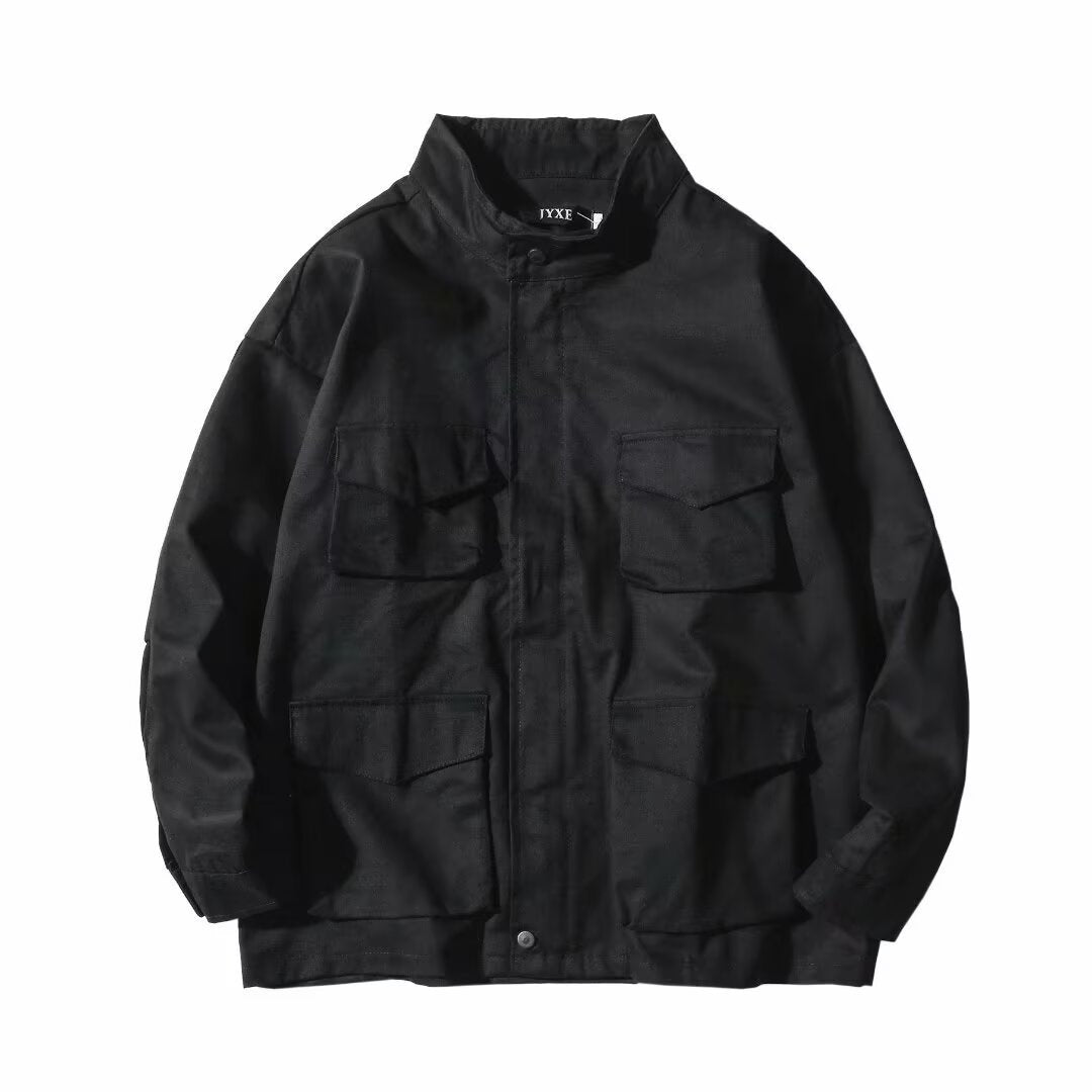 Multi-pocket Workwear Hong Kong Style Casual Jacket