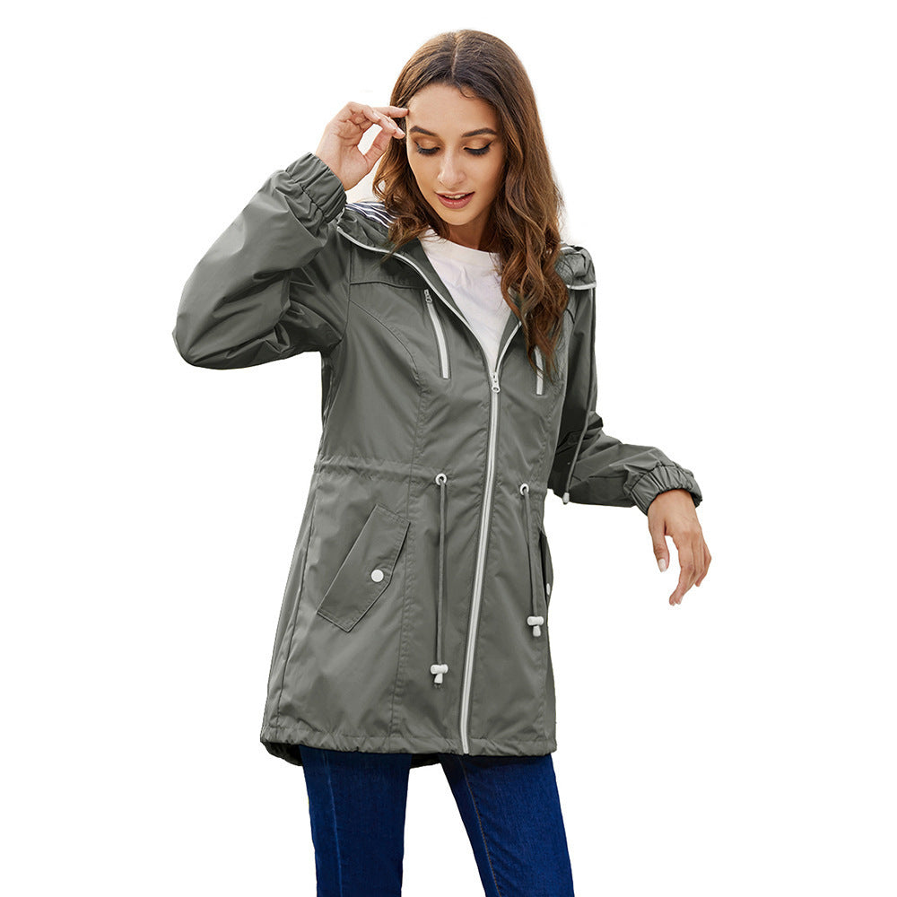 Outdoor Hiking One-piece Rain Jacket
