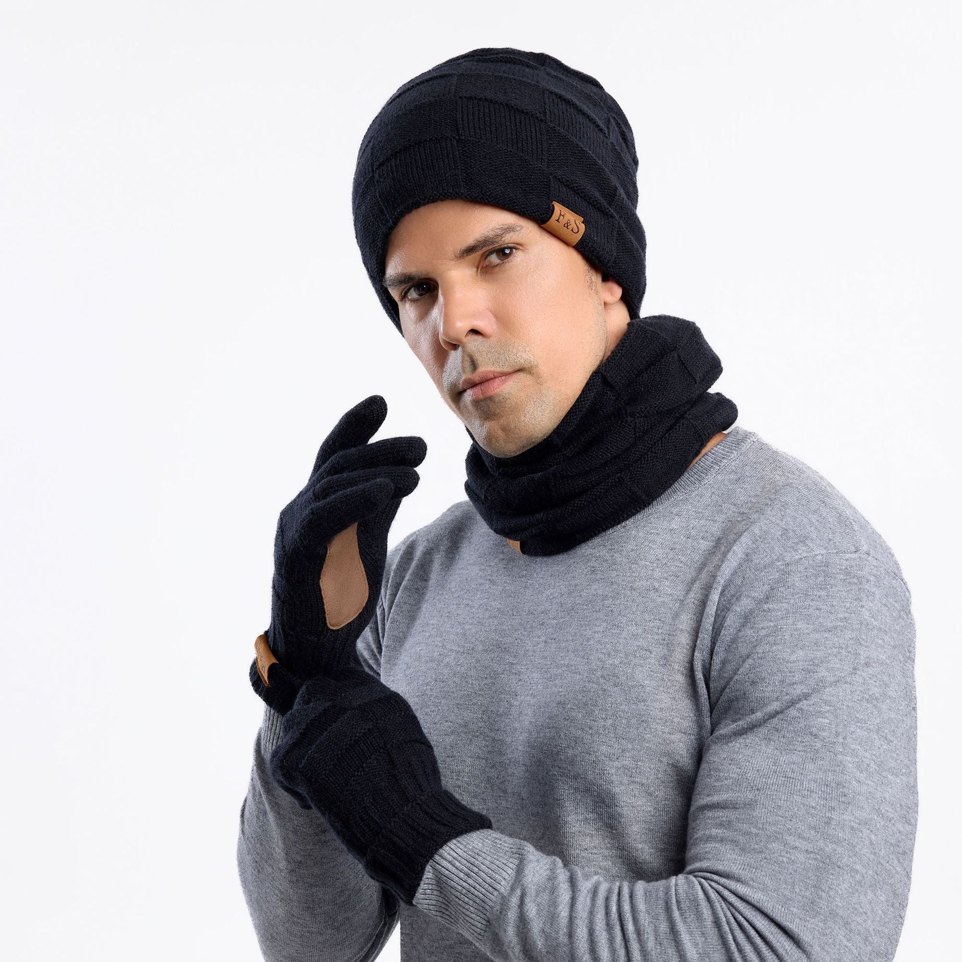 Three-piece Hat Scarf Gloves