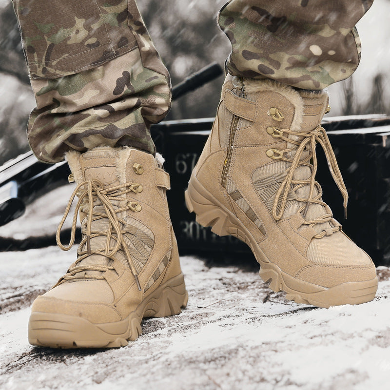 Fleece-lined Warm Snow Outdoor Climbing Boots