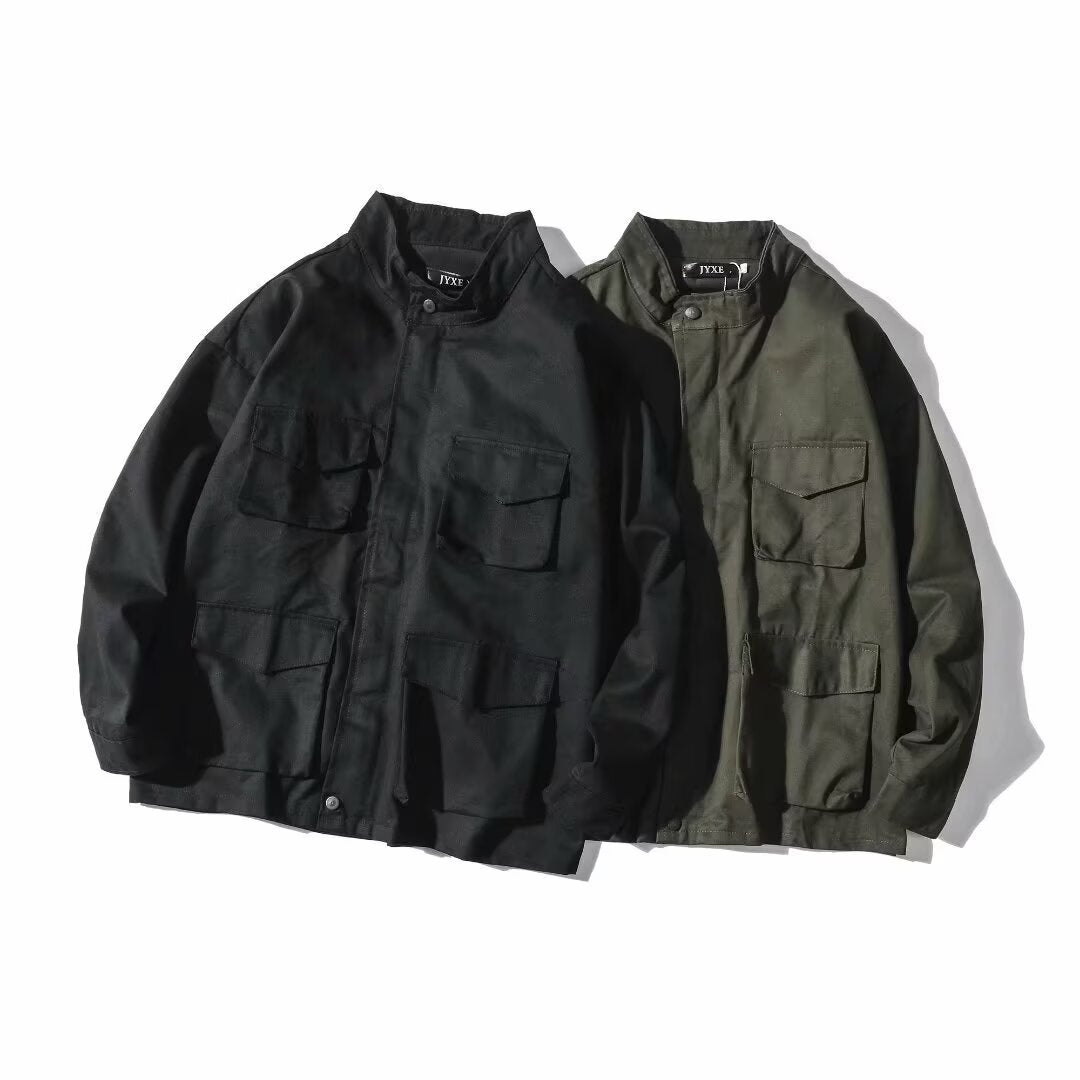 Multi-pocket Workwear Hong Kong Style Casual Jacket