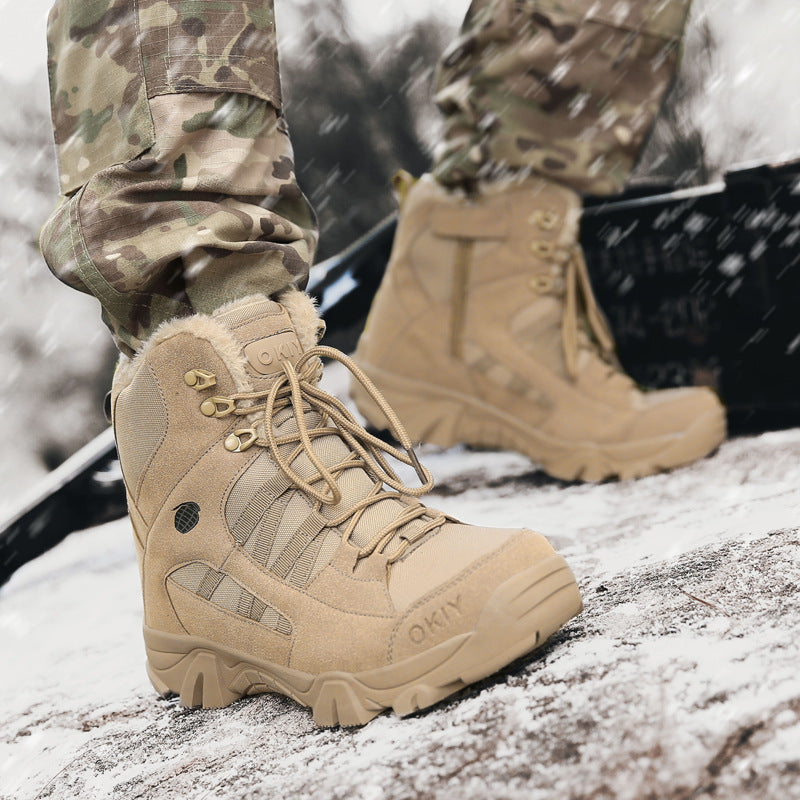 Fleece-lined Warm Snow Outdoor Climbing Boots