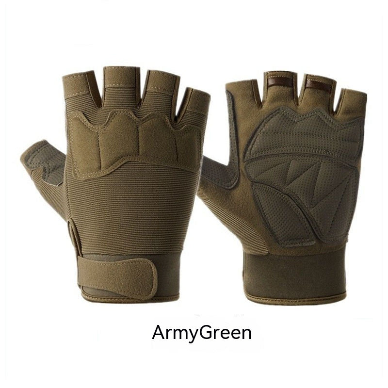 Men's Camouflage Short Finger Outdoor Gloves