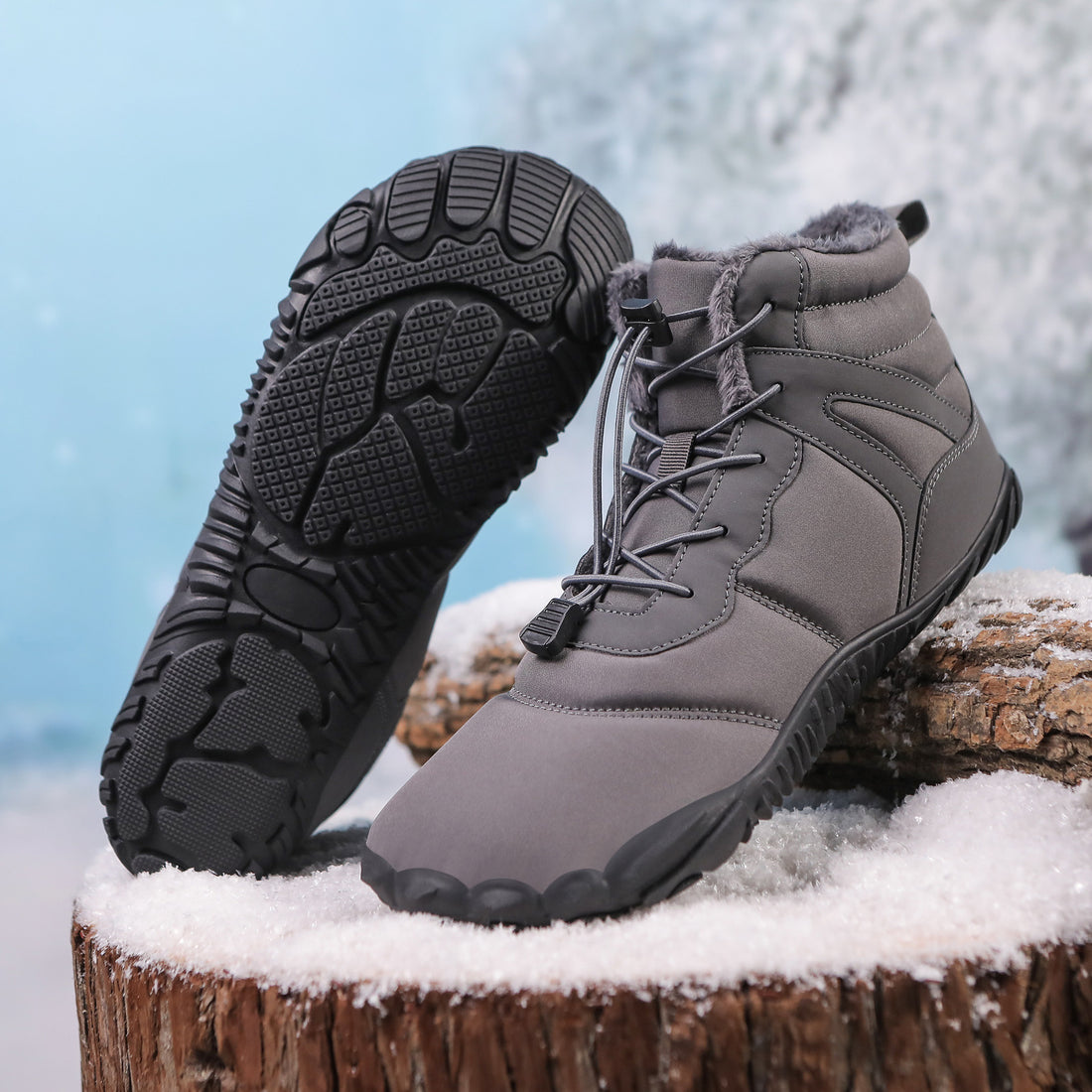 Non-slip Snow Boots Waterproof Fleece-lined