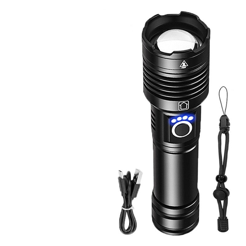 Aluminum Alloy Power Display Telescopic Flashlight
