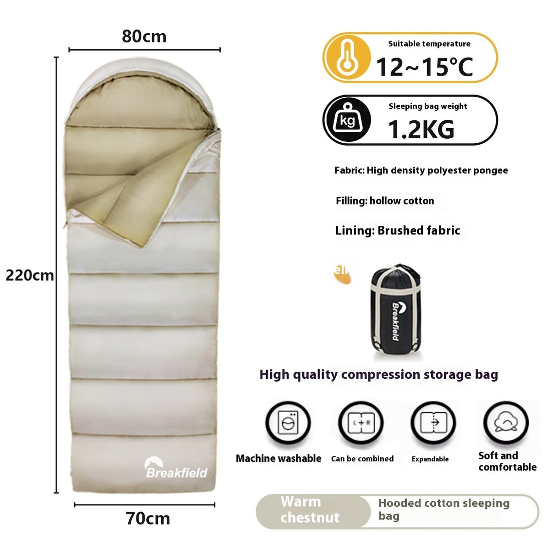 Thickened Waterproof Cotton Sleeping Bag