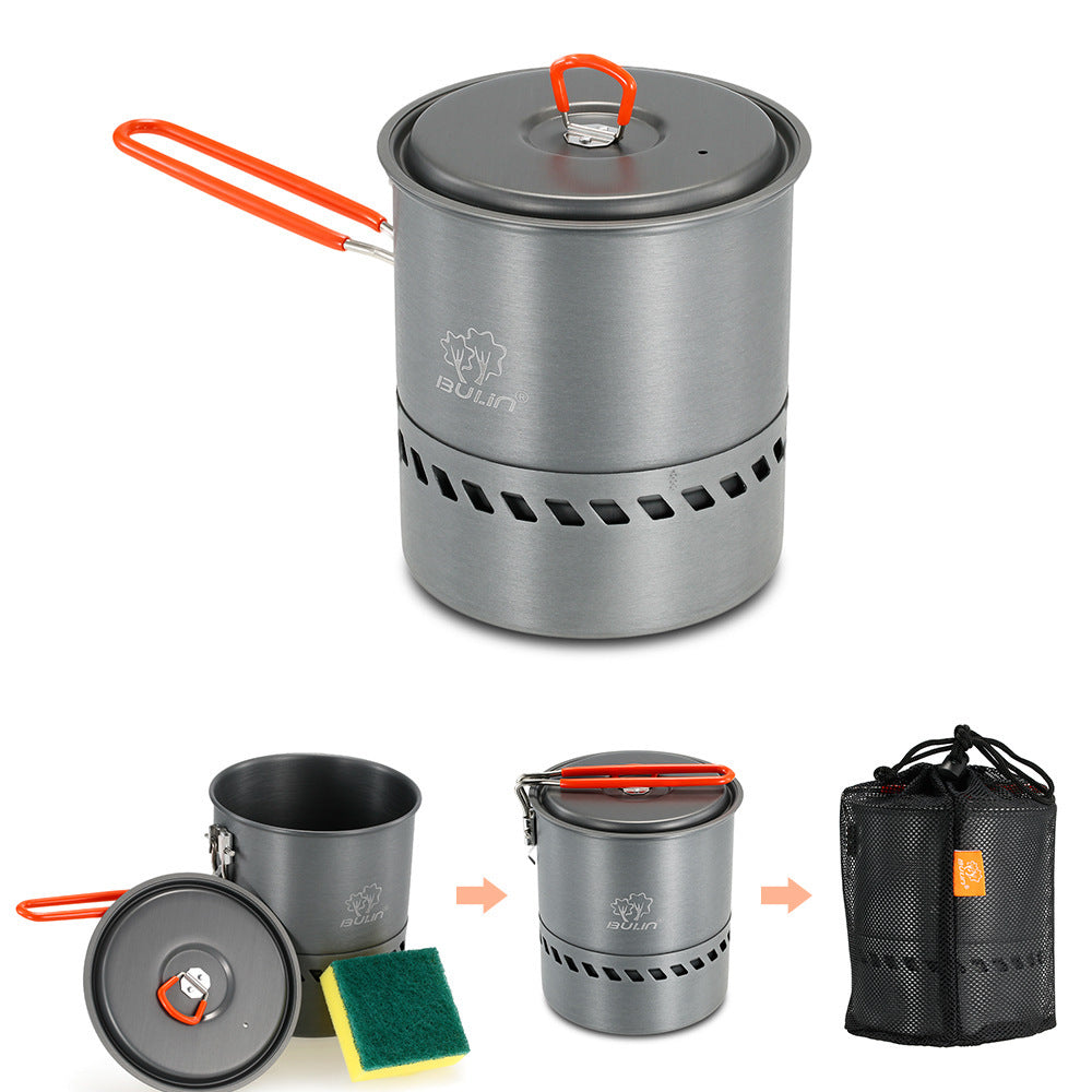 Heat-collecting Single Mountaineering Camping Portable Pot