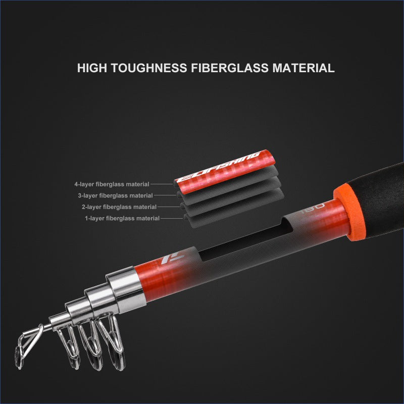 Ultra Short Pocket Portable Short Fishing Rod Suit