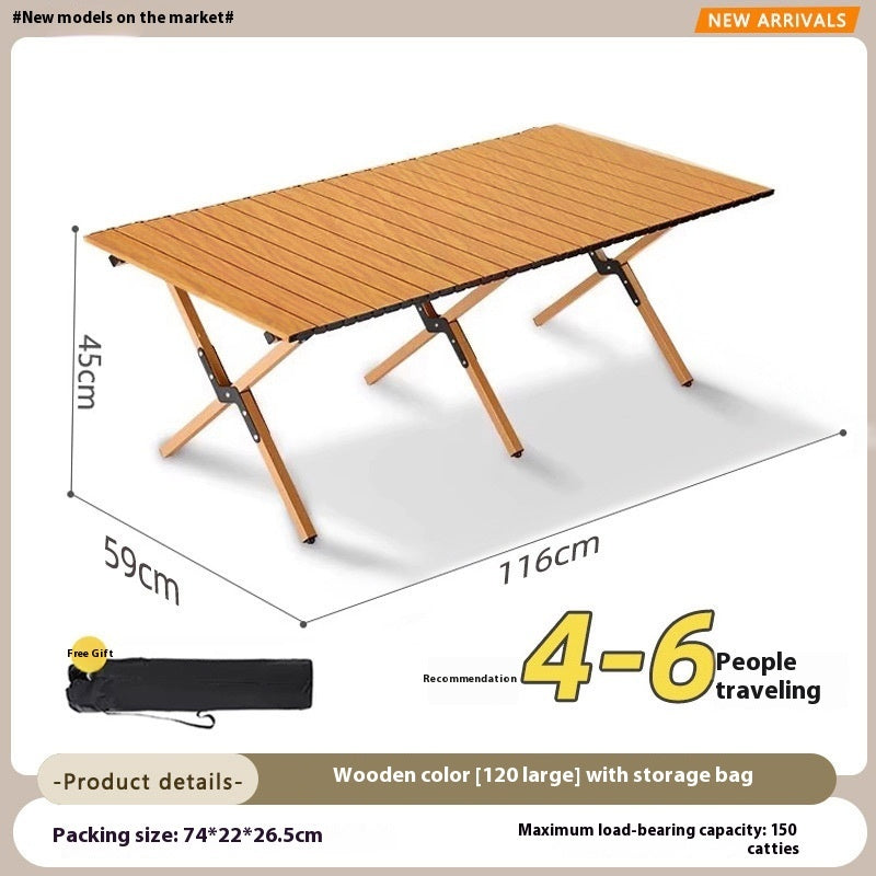 Outdoor Folding Egg Roll Table