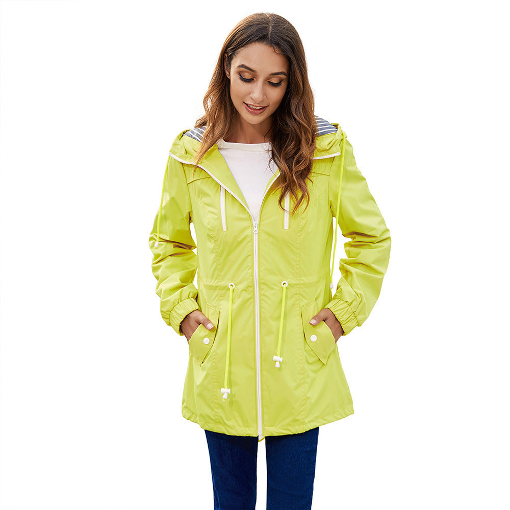 Outdoor Hiking One-piece Rain Jacket