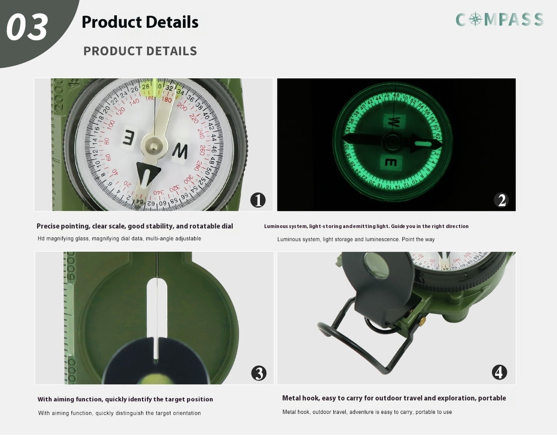 Multifunctional Camping Cross-country Compass